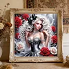 White Hair Dress Beauty-Special Shaped Diamond Painting