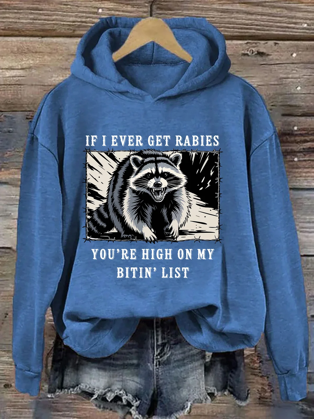 Raccoon Rabies Warning Hoodie