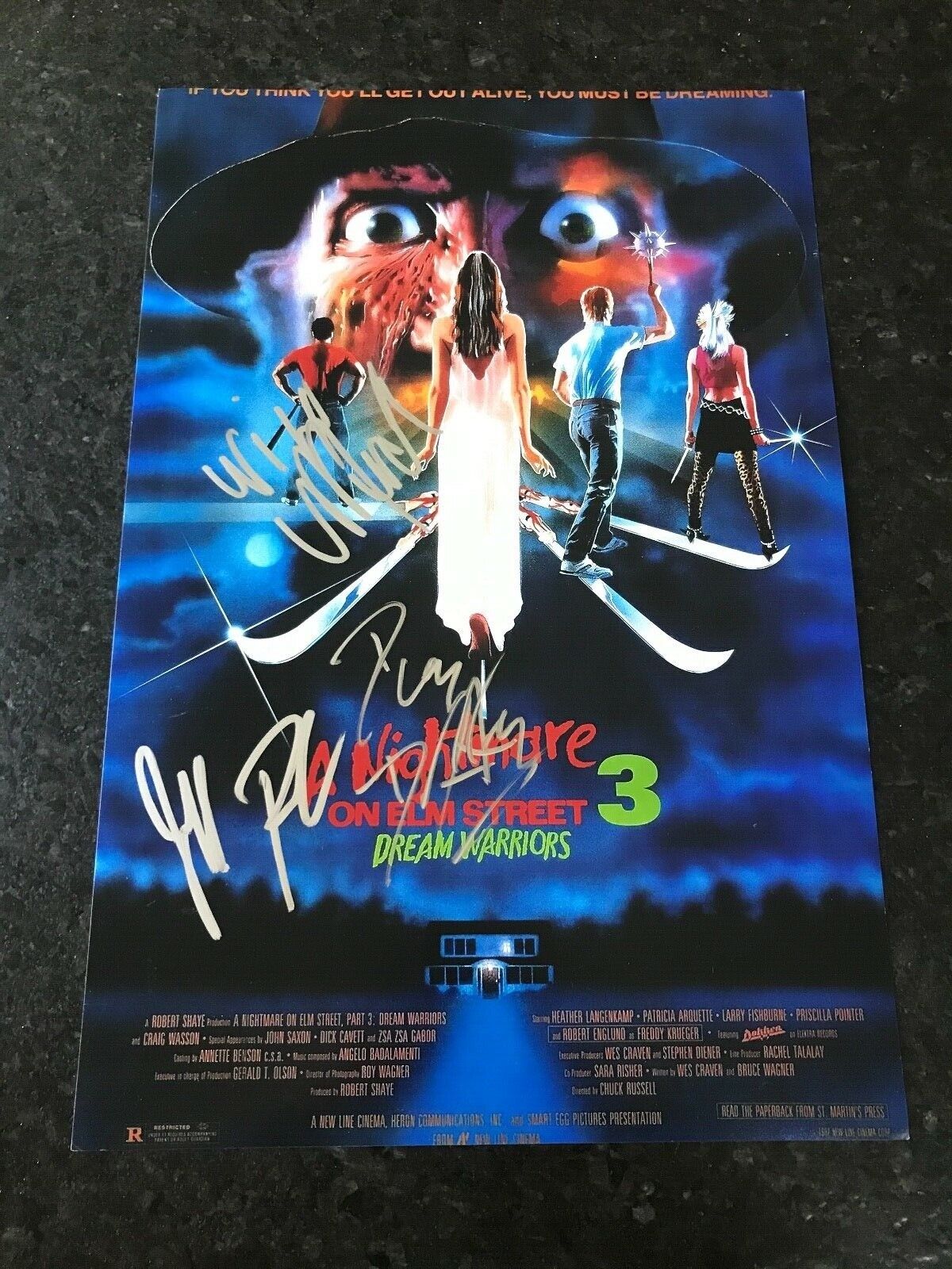 * DOKKEN * signed 12x18 poster * NIGHTMARE ON ELM STREET * DREAM WARRIORS * 4