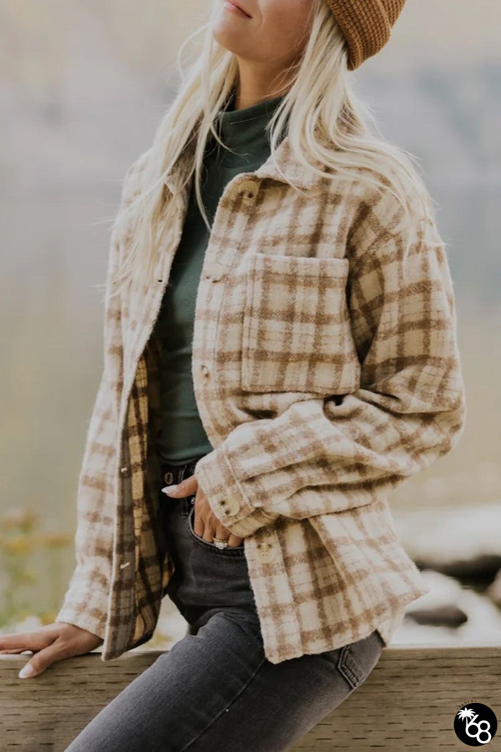 Vintage Plaid Big Chest Pocket Shacket | 168DEAL