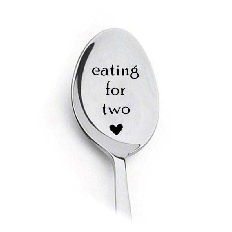 Fashion Letter Stainless Steel Spoon