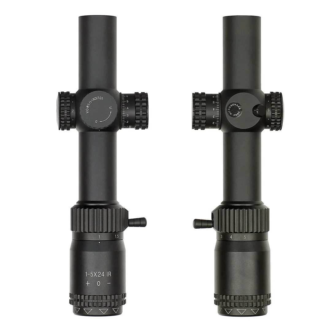 ohhunt® 1-5X24 IR 30MM SFP Red Illuminator Glass Etched Reticle LPVO Tactical Scope