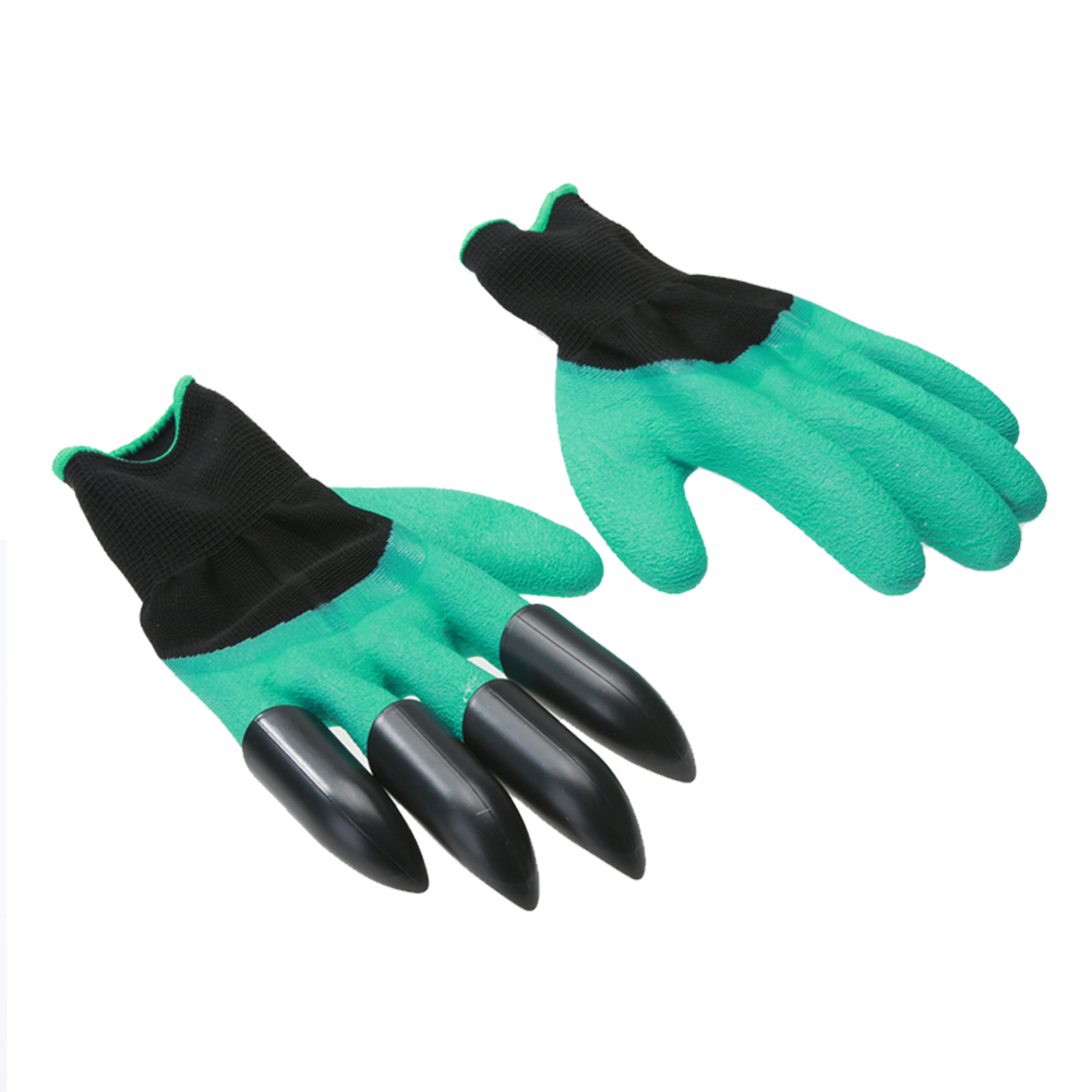 

1 Pair Rubber Polyester Builders Garden Work Latex Gloves Plastic Claws, 501 Original