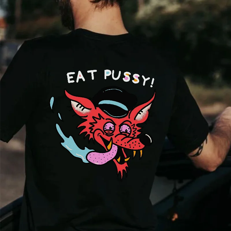 Eat Pussy! Printed Men's T-shirt -  