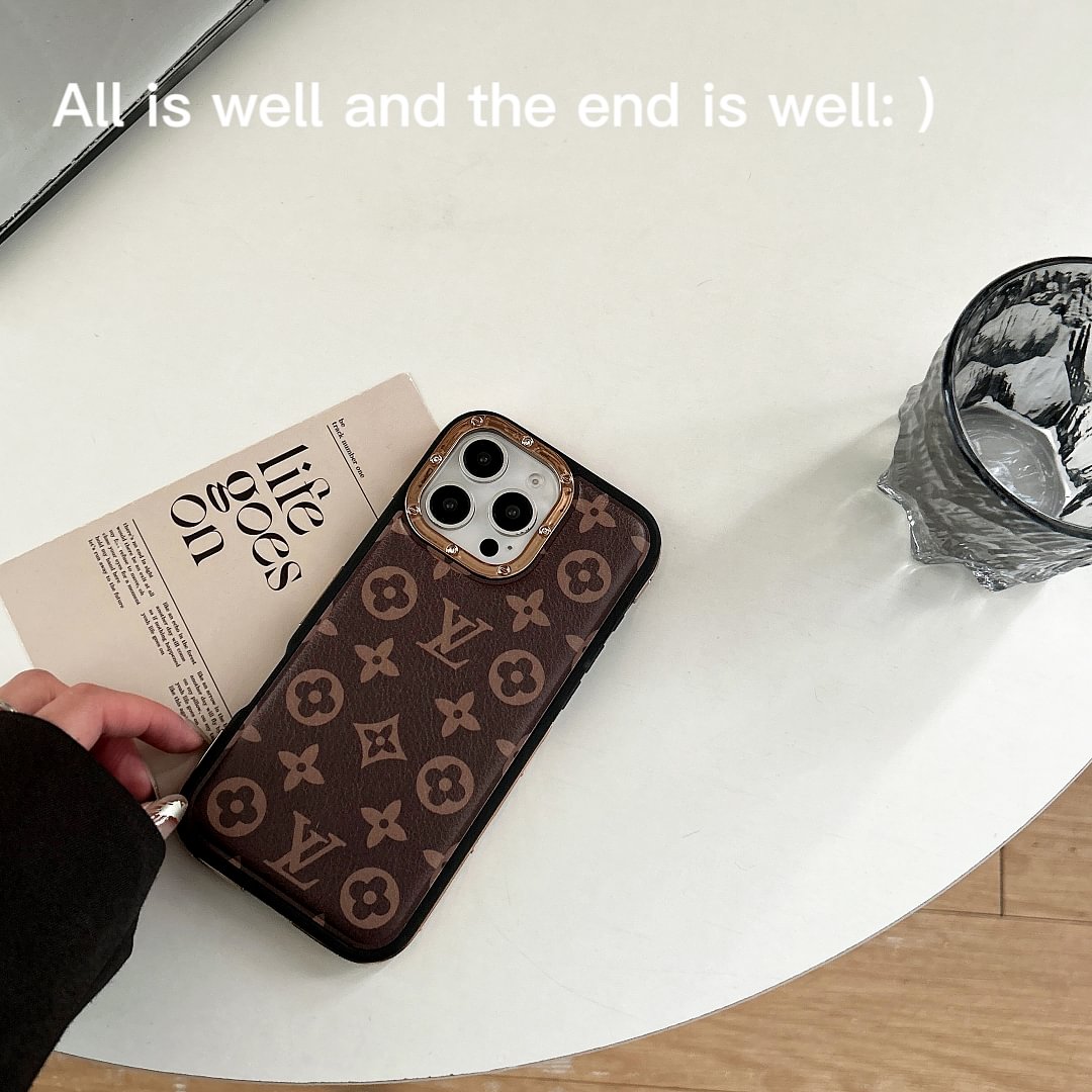 Classic Louis Vuitton Monogram Canvas and Leather Drop Protection Phone Case