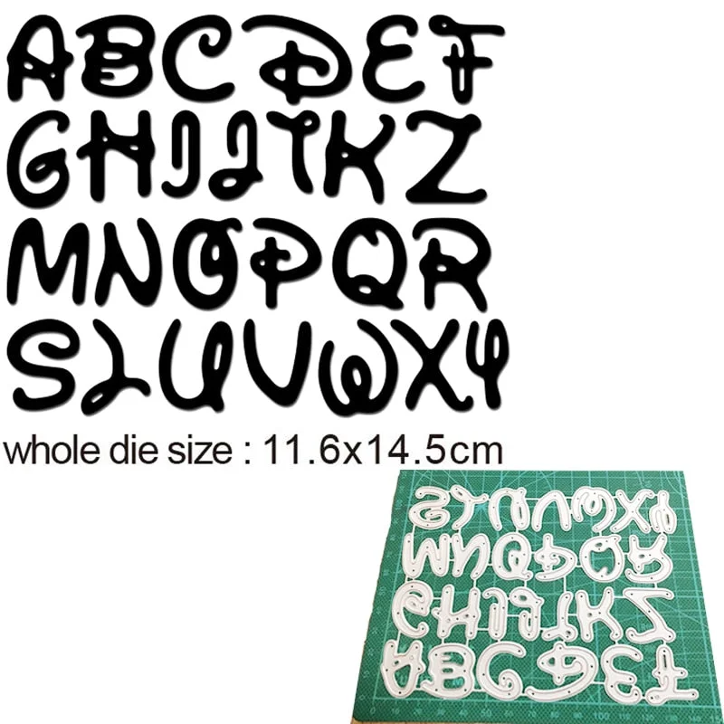 Craft Dies Metal Cutting Dies Cut Die Mold Alphabets Letter Number Scrapbooking Dies Paper Knife Mould Blade Punch Stencils Dies