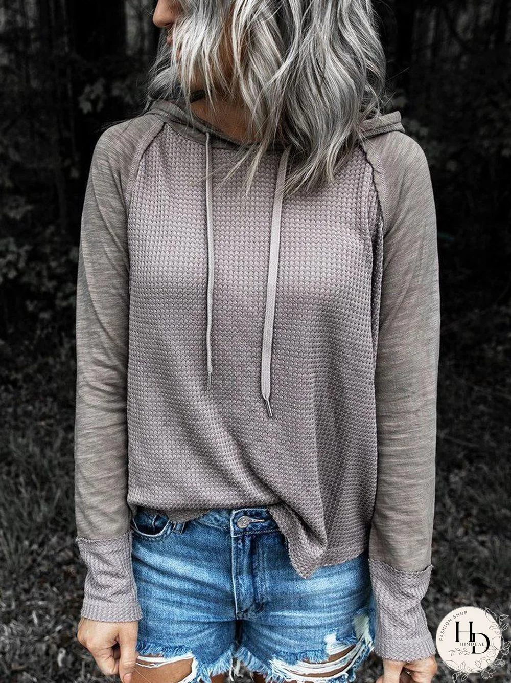 Casual  Plain Joint Long Sleeve Top