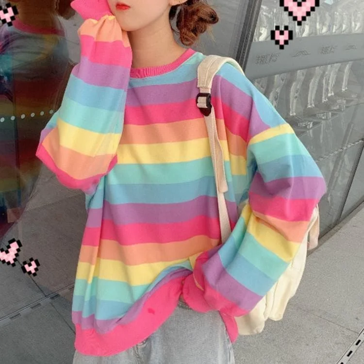 Kawaii Rainbow Pullover Jumper SP14201