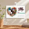 2027 Floral DIY Paper Diamond Painting Wall Calendar Set Special Shaped Partial Drill Monthly Flip Hanging Calendar Kit for Adults Beginners Gift Home Office Decor