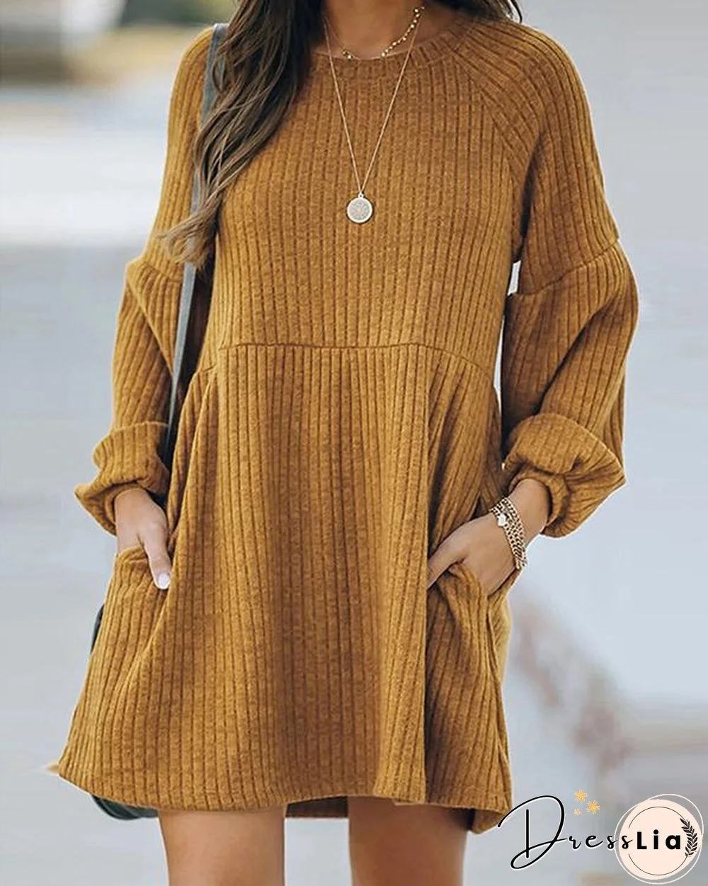 Knitted Long Sleeve Dress