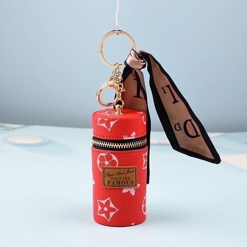 Modern Style Geometric Pu Leather Metal Women’s Bag Pendant Keychain 1 Piece