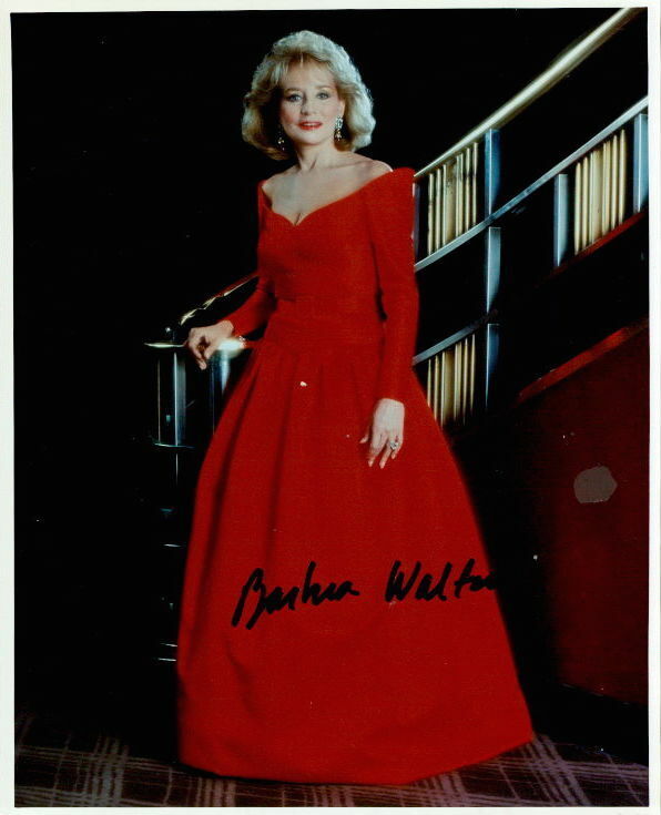 Barbara Walters vintage in-person signed 8X10 Photo Poster painting