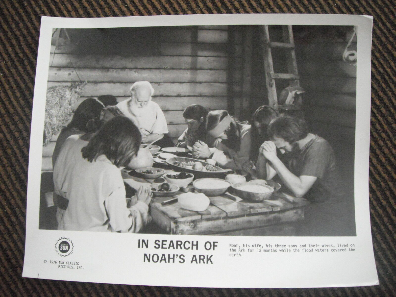 In Search Of Noah's Ark 1976 B&W 8x10 Promo Photo Poster painting Original Lobby Card