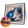 Flowers And Kittens-Full Round Diamond Painting 30*30CM