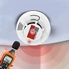 2Pcs Smoke Sensor Alarm with Batteries Sensitive Fire Alarm Smoke Detector