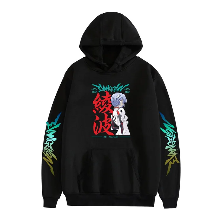 Neon Genesis Evangelion Ayanami Rei Anime Hoodie Pullover weebmemes