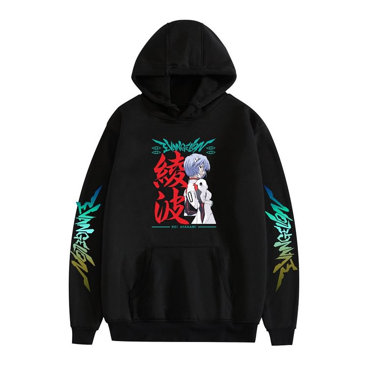 Neon Genesis Evangelion Ayanami Rei Anime Hoodie Pullover weebmemes