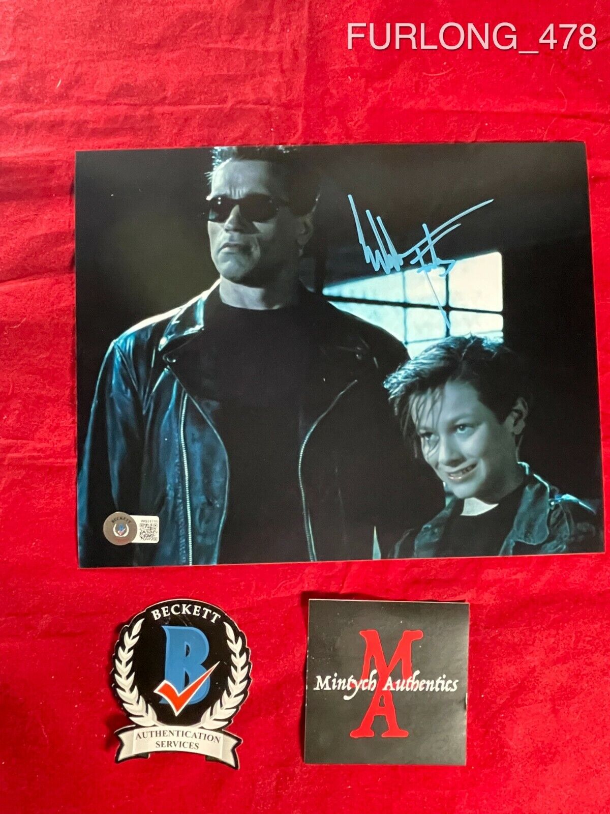 EDWARD FURLONG AUTOGRAPHED SIGNED 8x10 Photo Poster painting! TERMINATOR 2! JOHN CONNOR! BECKETT