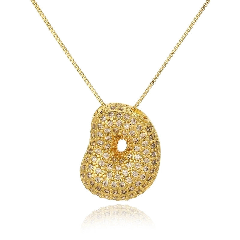 Copper Plating Letter Pendant Necklace