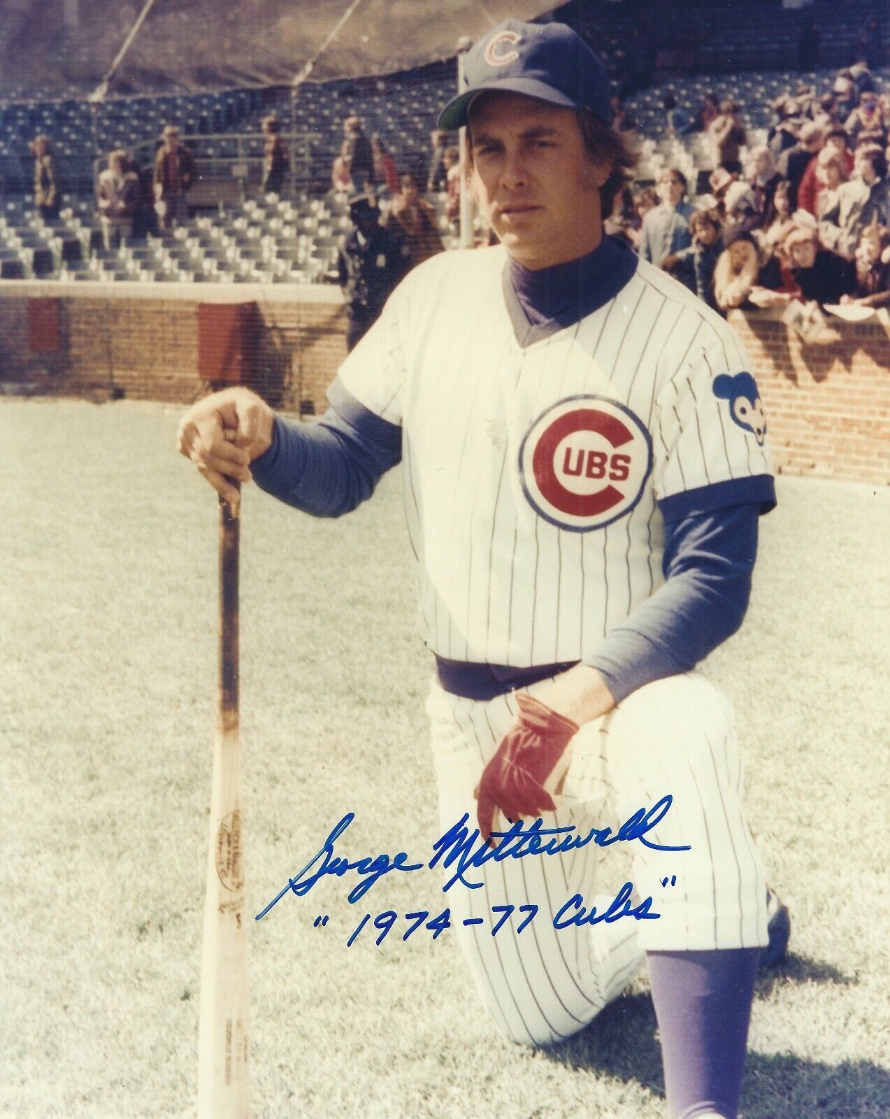 Signed 8x10 GEORGE MITTERWALD Chicago Cubs Autographed Photo Poster painting - COA