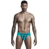 Vertical Stripes Stretch Sexy Hollow Briefs