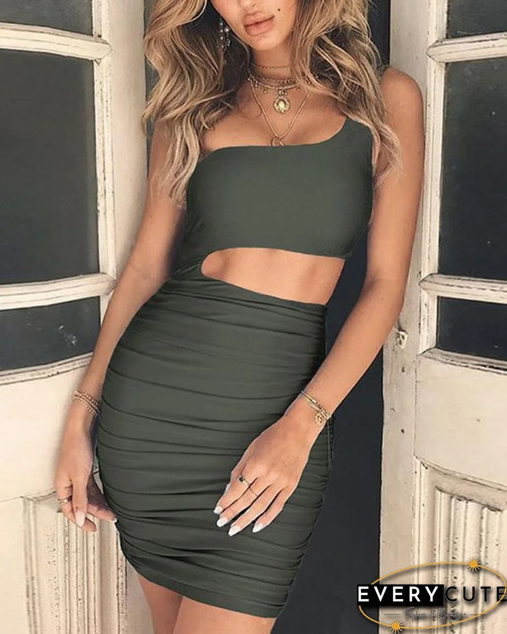Women's Sexy Solid Color Bodycon Dress
