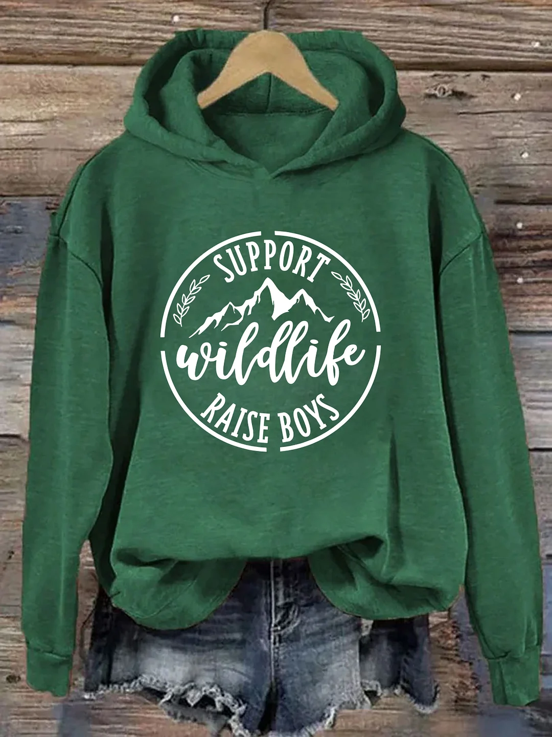 Support Wildlife Raise Boys Hoodie
