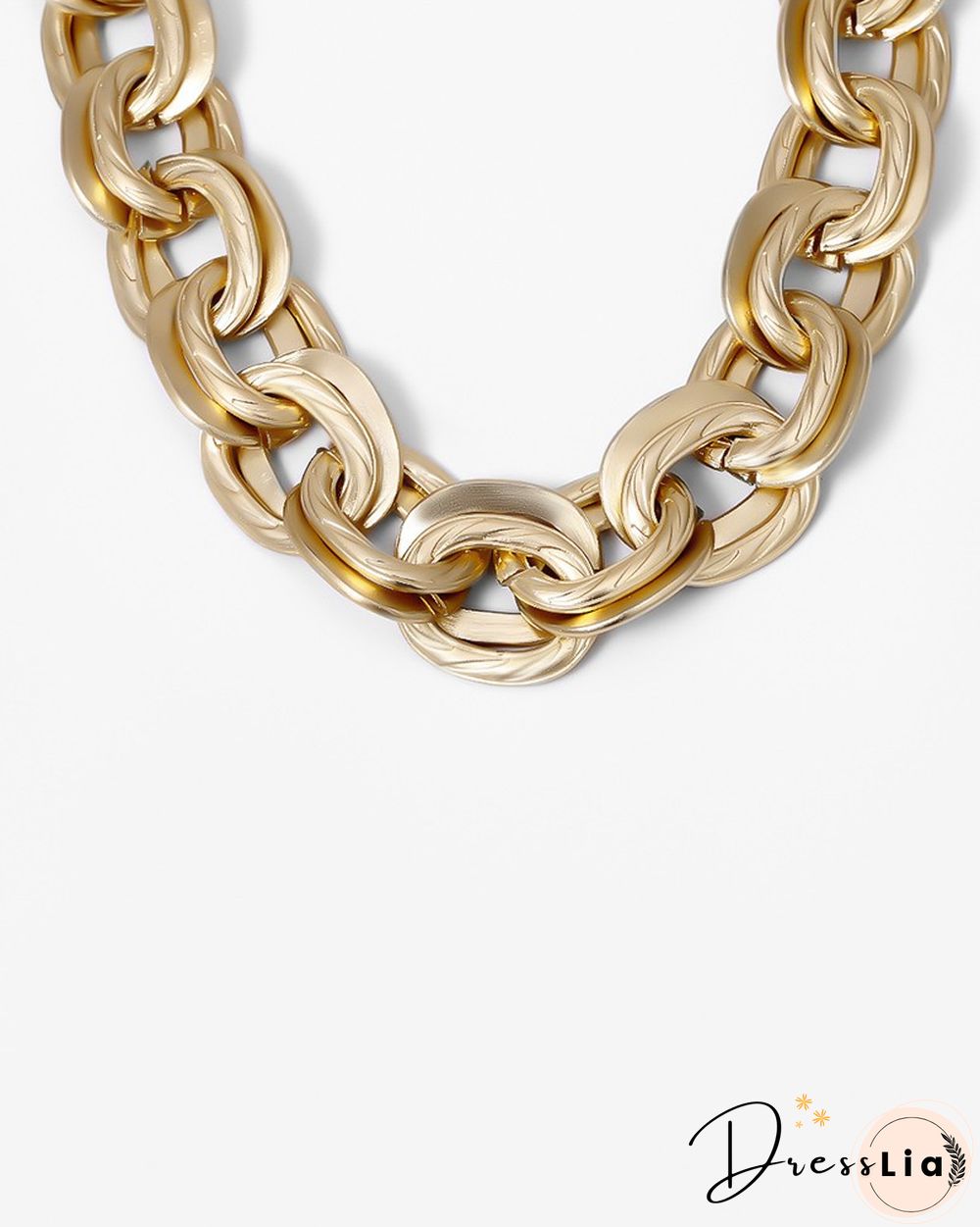 Hip-hop Style Rock CCB Chunky Chain Necklace