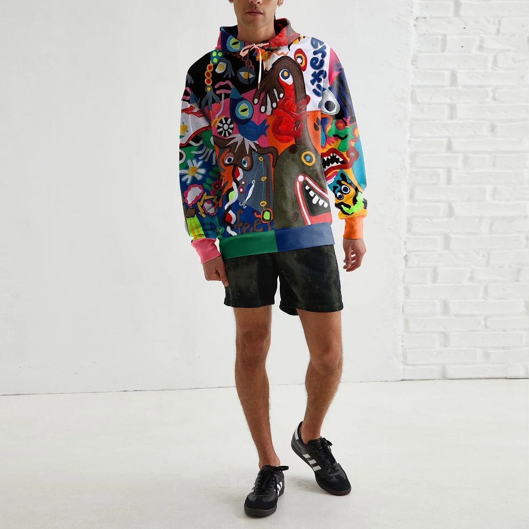 Funny Multicolor Long Sleeve Sweatshirt Men