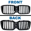BILLDIO G01 G02 Grill - Black Kidney Grille Compatible With 2022-IN BMW X3 G01 X4 G02 ABS Single Slat Gloss Black Grille