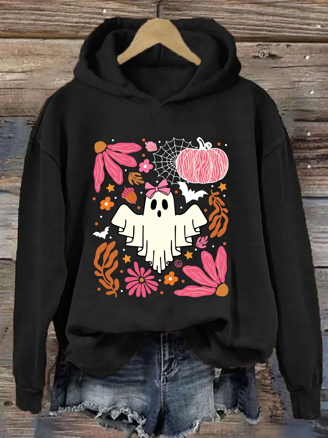 Halloween Pink Ghost Hoodie