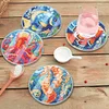(US Local)6 PCS Acrylic Washable Diamond Painting Coasters Kits with Holder (Sea Animal)