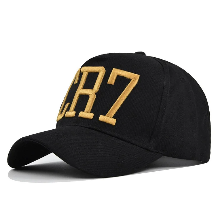 Cristiano Ronaldo CR7 Black Baseball Caps Hip Hop Snapback Hat Flat Brim Hats Adjustable Summer Sun Hats For Men Women