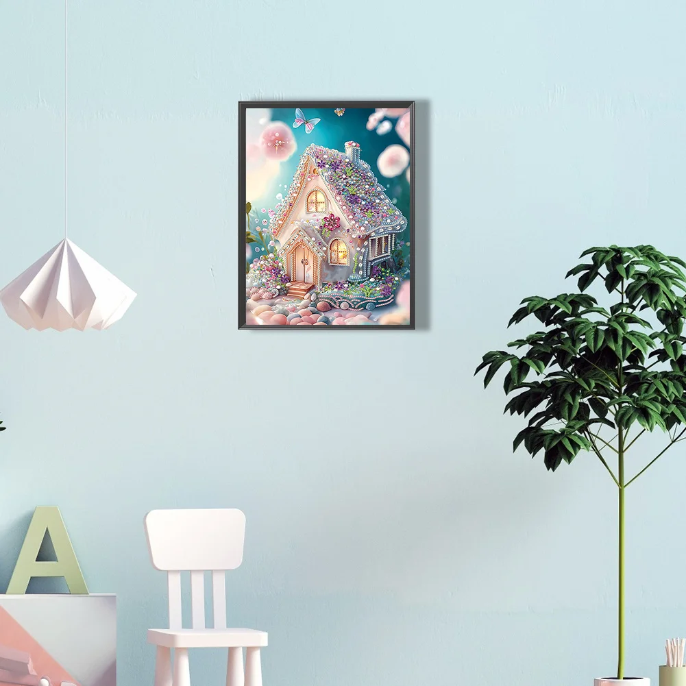 Diamond Painting - Partial Special Shaped Drill - Garden House(30*40cm)