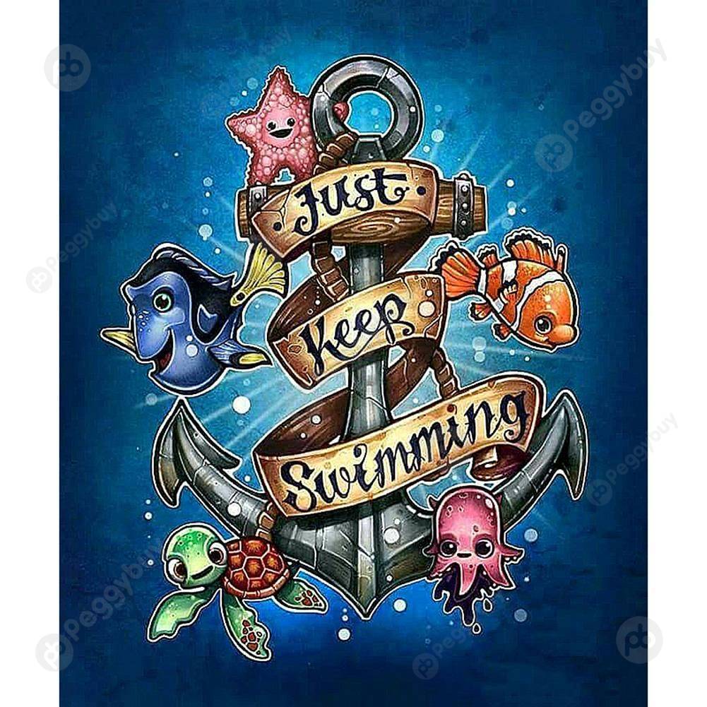 

30*40CM Round Drill Diamond Painting-Undersea Animal, 501 Original