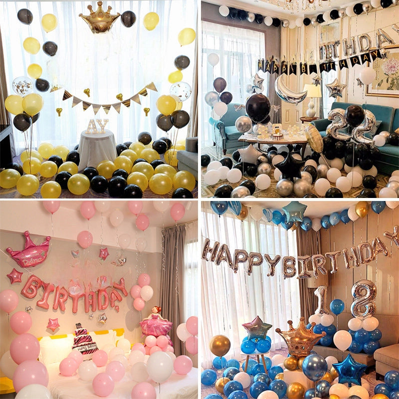 Birthday Party Decoration Decoration Suit Girlfriend Gift Boys Girls Children Theme Decoration Letter Balloon
