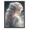 (Big Size) Silver-Haired Butterfly Girl - 11CT Stamped Cross Stitch 50*65cm/19.69*25.59in