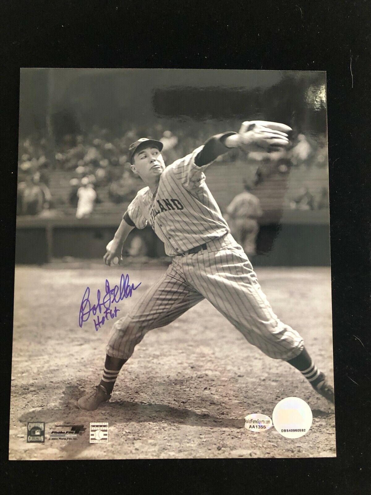 Bob Feller Signed HOF 62 Autographed MLB Licensed Photo Poster painting 2 Cleveland Indians COA