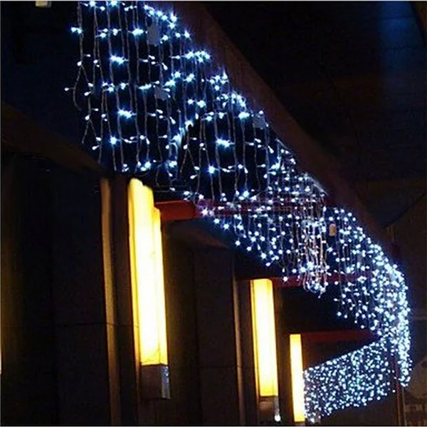 5M Christmas LED Curtain Icicle String Light Droop 0.4-0.6m Party Garden Stage Outdoor Waterproof Decorative Fairy Light