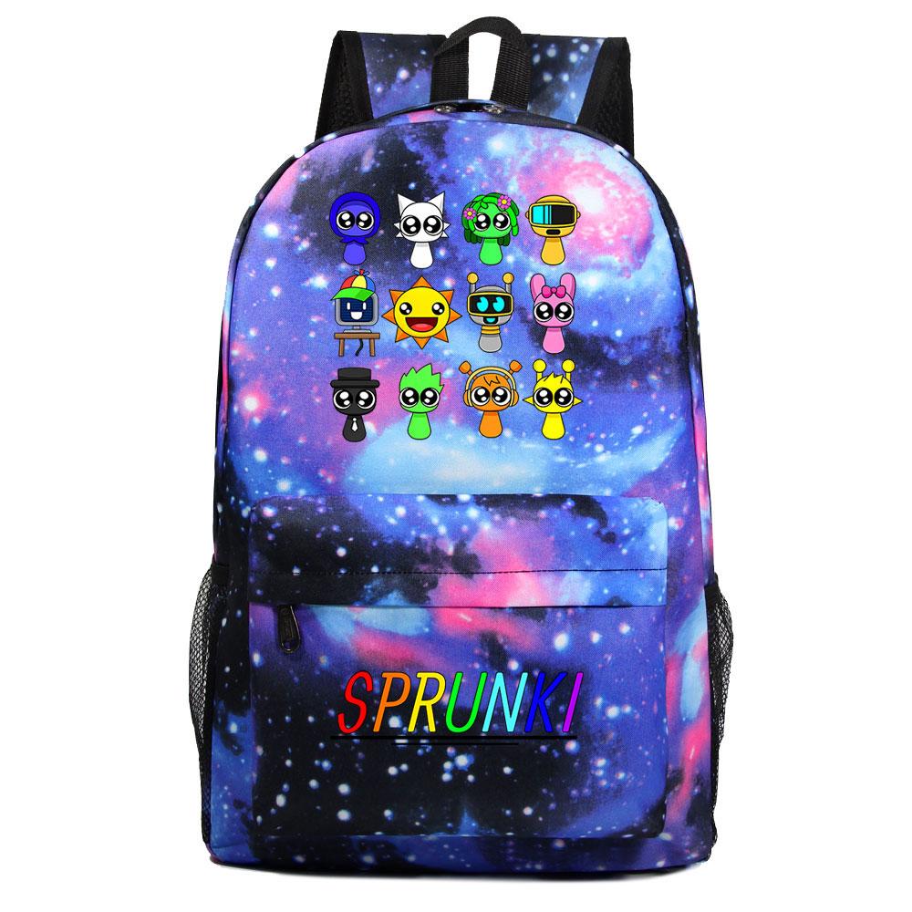 Mayoulove Sprunki Backpack Large Capacity with Fun Design for School and Outdoor Activities-Mayoulove
