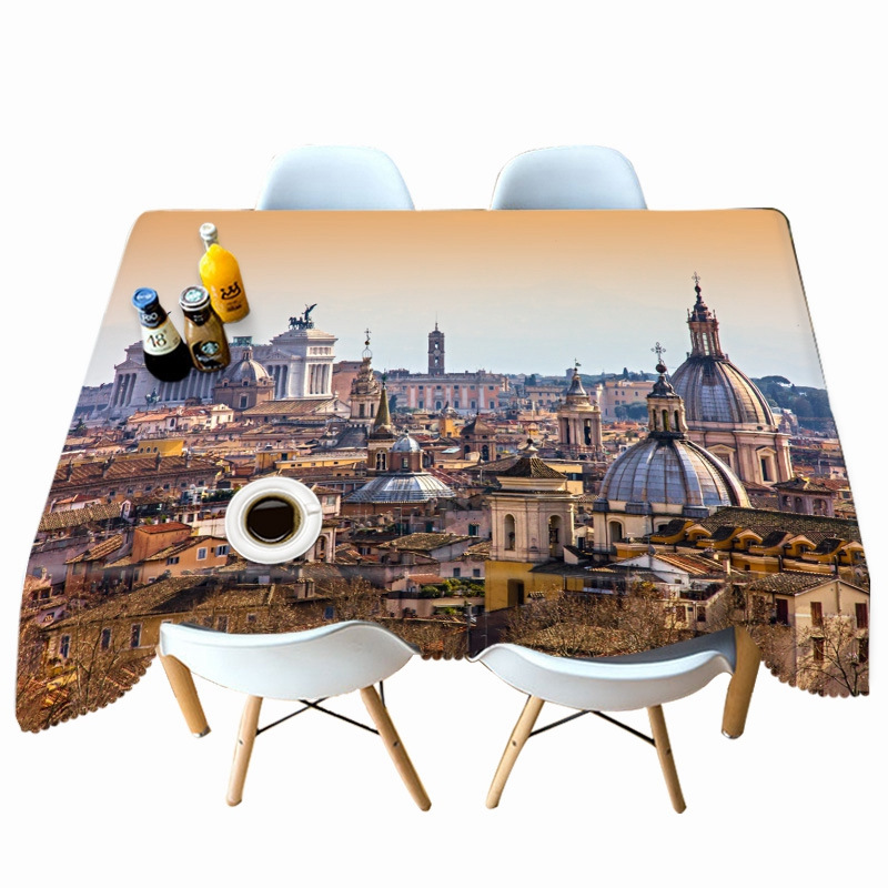 

Seascape City - 3D Tablecloth, 140*140cm, 501 Original