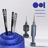 Multi-functional screwdriver organizer with rotating large capacity for repairing soldering iron tips and tweezers