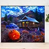 (60*50cm)Outdoor Halloween Scene - Full Round Drill Diamond Painting