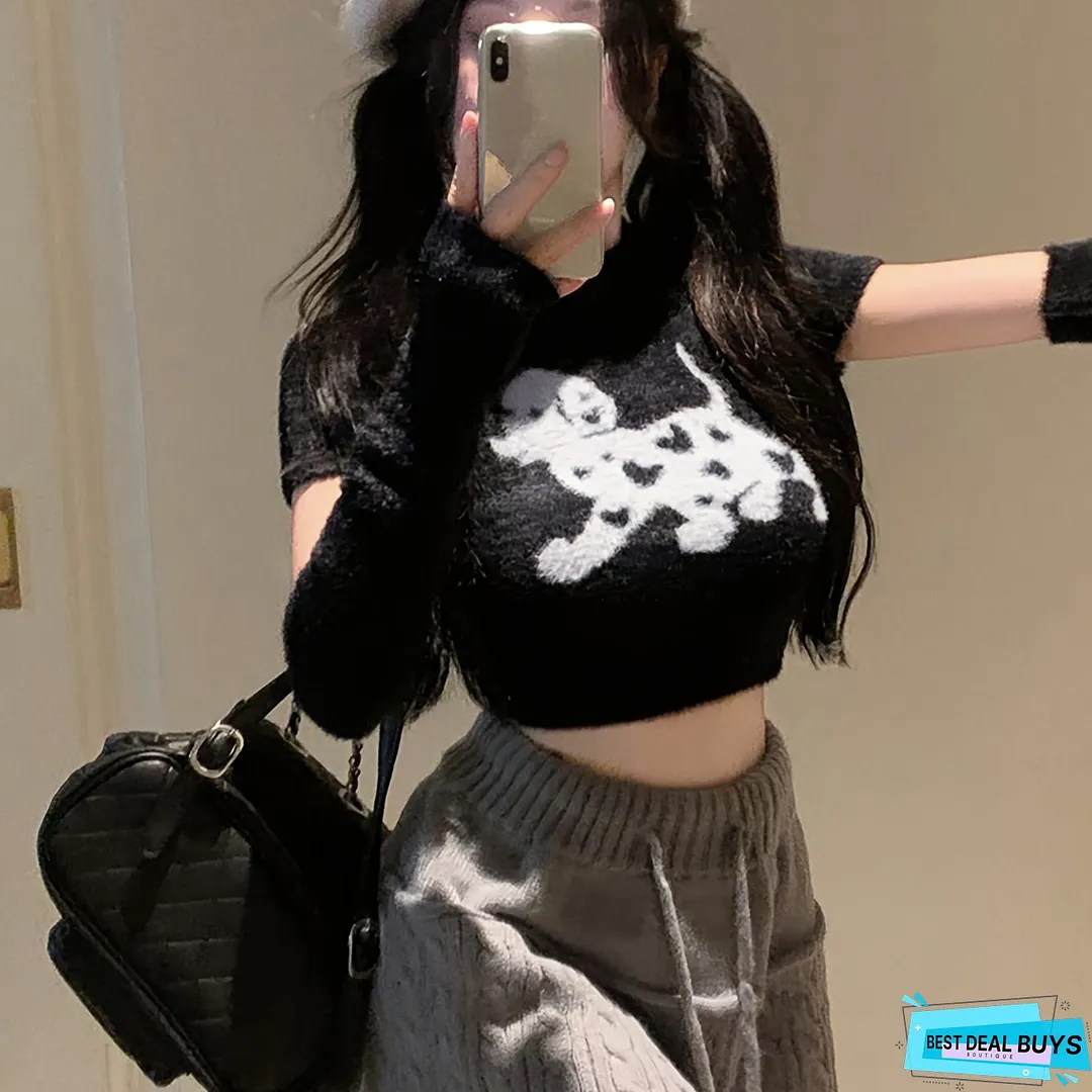 Color Block Crew Neck Pullover Sweater Skinny Sleeve Cover Knitted For Fall Spring Womens