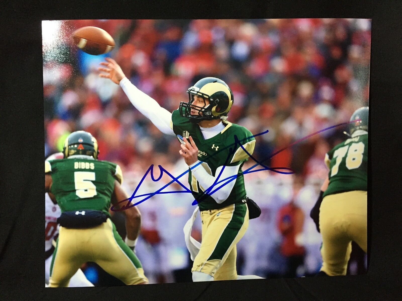 COLORADO STATE GARRETT GRAYSON SIGNED AUTOGRAPHED FOOTBALL 8X10 Photo Poster painting COA !**!