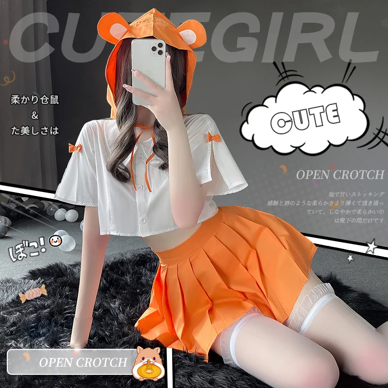 Billionm OJBK Women Naughty Schoolgirl Cosplay Costumes Japanese Kawaii Anime Uniform Mini Skirt Sexy Students Lingerie Roleplay Outfits