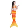 Kid Girl Blast Mermaid Bikini Mermaid Tail Print Swimsuit Sets 2 Pcs