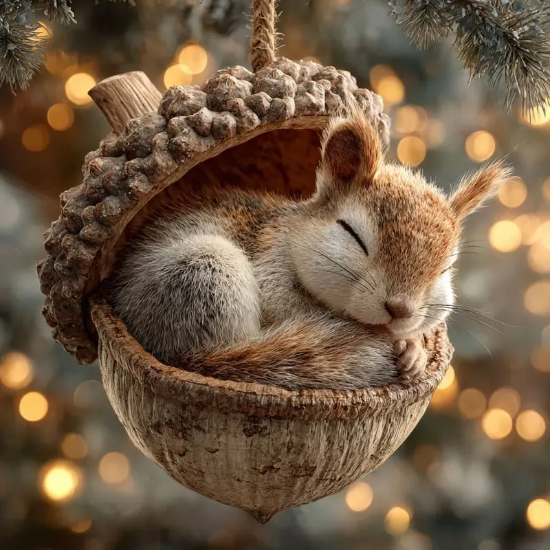 Woodland Friends Acorn Ornament Set &ndash; A Touch of Rustic Christmas Charm