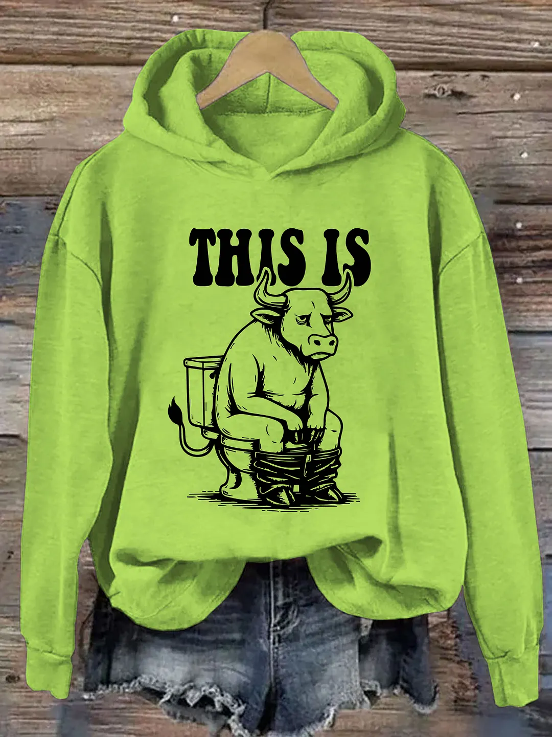 This Is Bull Is Sitting On A Toilet Hoodie