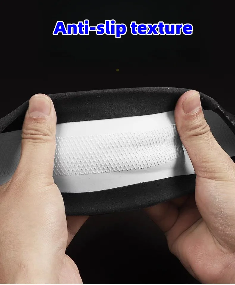 Customized car logo carbon fiber leather steering wheel cover